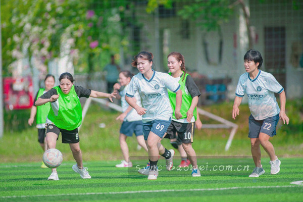 抽象城市地图轮廓，定位针标记宝威体育通讯地址位置